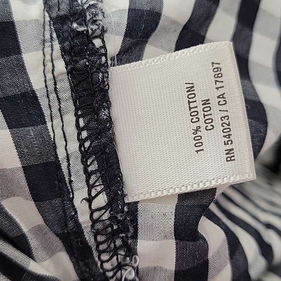 Old Navy Gingham Black and White Shirt SZ M - Picture 10 of 11